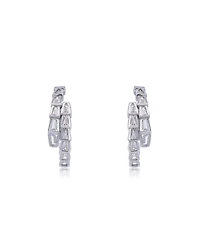 The Lovery Cz Snake Hoop Earrings Sterling Silver