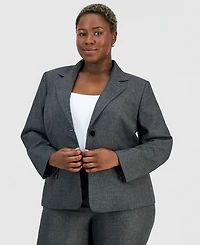 Le Suit Plus Four-Pocket Jacket & Fly-Front Wide-Leg Pants