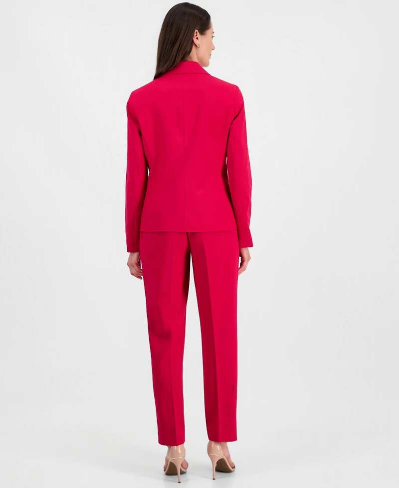Le Suit Women's One-Button Notch-Collar Jacket & Fly-Front Slim Pants