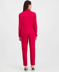 Le Suit Women's One-Button Notch-Collar Jacket & Fly-Front Slim Pants