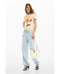 Desigual Women's Large flower T-shirt