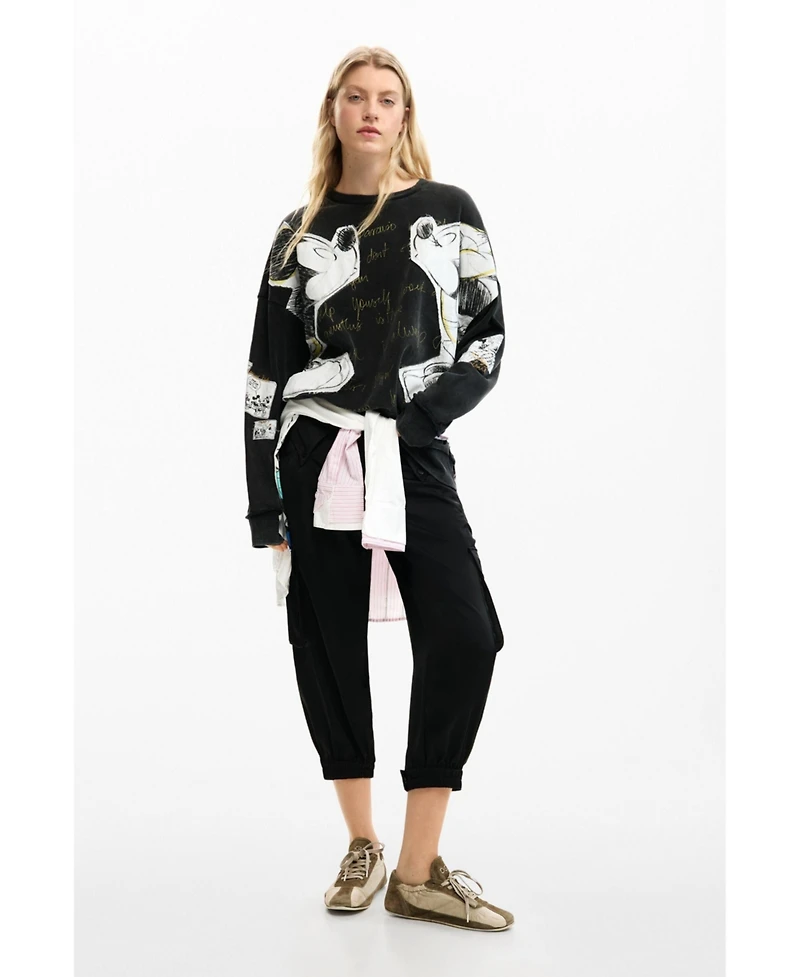 Desigual Women's Sweatshirt Mickey y Minnie Mouse