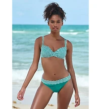 Lascana Women's Chevron Fold Over Bikini Swimsuit Bottom