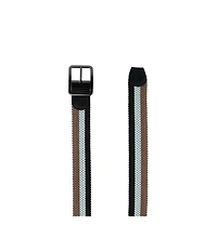 Trafalgar Men's Matias Stripe Reversible Braided Casual Golf Belt