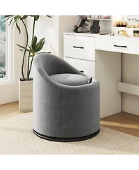 Gouun 360-Degree Swivel Barrel Chair with Hidden Storage