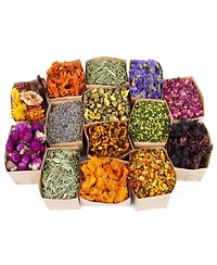 Gnuadz Dried Herbs Kit Botanicals Bulk 14 Bags Dry Flowers Soap Candle Perfume Bath Bombs Making Supplies Fragrance Sachet Diy