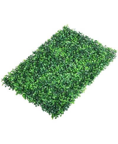Sugift Boxwood Hedge Wall Panels Set of 12, 24" x 16", Uv Protected for Garden