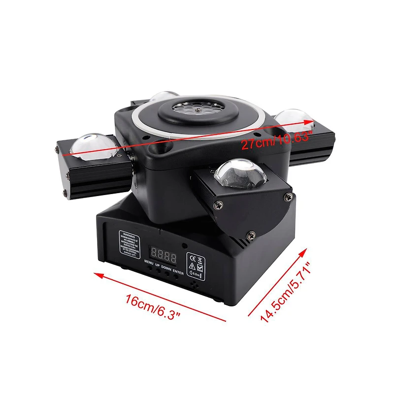 Artudatech 4 Arm Moving Head Light – 90W Rgbw Beam/Laser/Disco Ball Effect with Dmx