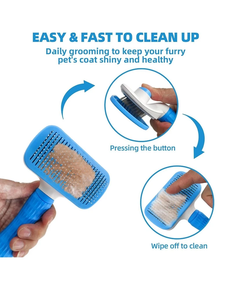 Aronkl Pet Bath Grooming Kit with Hair Brush Towel Washing Gloves Shampoo Scrubber