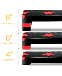 Zeny 26.5 inch Aerobic Step Platform with 4 Step Risers, Height Adjustable Exercise Stepper for Home Gym Workouts