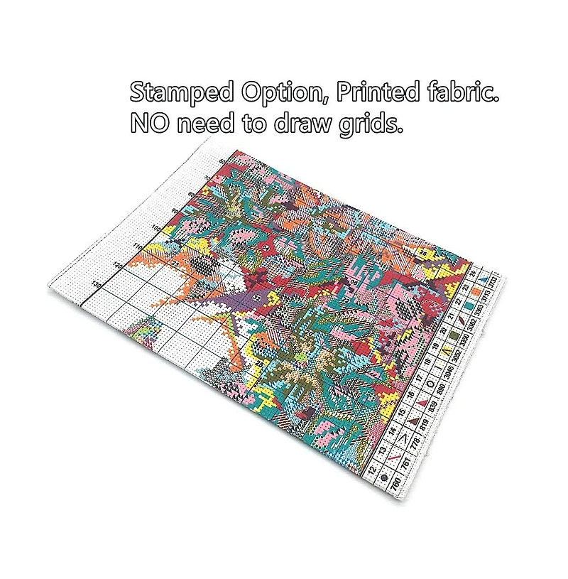 Gnuadz Cross Stitch Embroidery Kit Cat On Basket Animals Easy Patterns Christmas Gifts Stamped