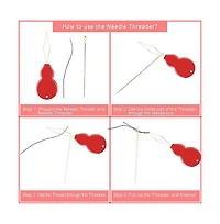 Gnuadz Large Eye Hand Sewing Needles Assorted Sizes Embroidery 25/50 With Threaders 25 Pack