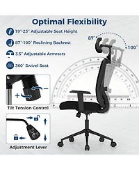 Slickblue Ergonomic Office Chair 3D Headrest Reclining Backrest