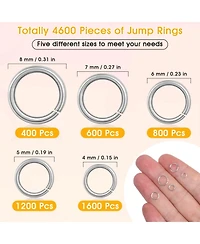 Gnuadz 4600pcs Jump Rings Open Close Tools Jewelry Making Necklace Repair Kit