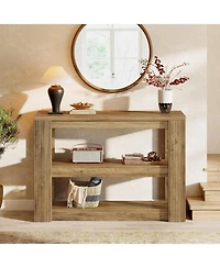 Tribesigns 41.34-Inch Console Table, 3-Tier Farmhouse Entryway Table with Storage Shelves, Narrow Sofa Console Behind the Couch