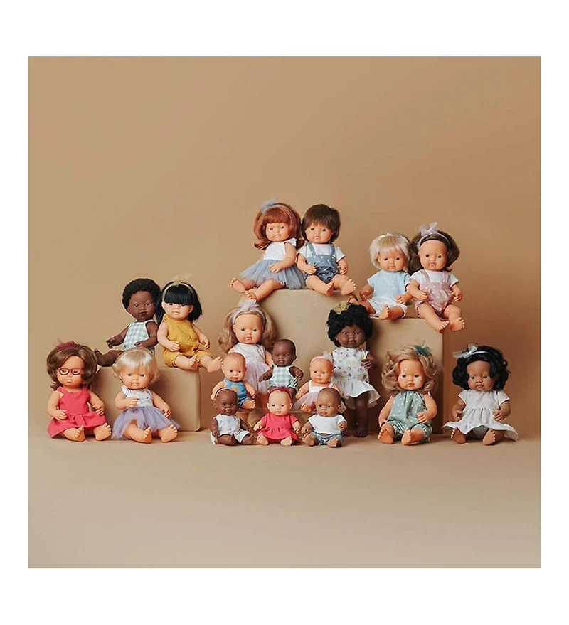 Miniland baby Doll 15'' Native American Boy (Polybag) - Made in Spain, Anatomically Correct, Quality, Inclusion, Vanilla scented