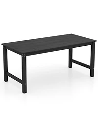 Gouun Hdpe Outdoor Dining Table for 6 with Umbrella Hole