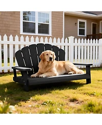 Decksplore Dog Bed,Waterproof and Washable Pet Bed, Durable Resin Comfort Design, Easy to Assemble Indestructible Bed(40.24 *30.08 *20.04)