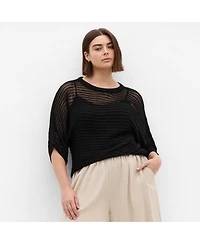 City Chic Women's Crochet Knit Resort Top