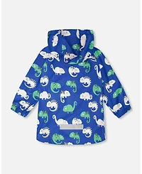 Deux par Deux Big Boys Rain Jacket in Polyurethane Chameleon Print