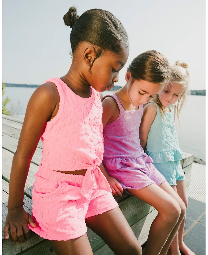 Deux par Deux Little Girls 4"16 Terry Tank Top and Shorts Set