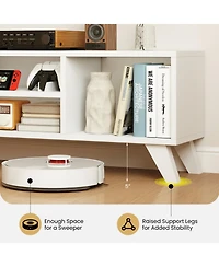 Gouun 48 in Modern Tv Console with 4 Open Storage Compartments