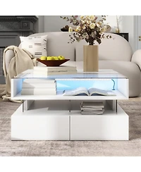 Rainsken Lift-Top Coffee Table, Modern Square Center Table