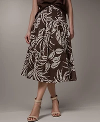 Donna Karan New York Petite Printed Pleated Skirt