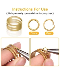 Gnuadz Jump Rings Jewelry Making Necklace Repair Pliers Open Ring Gold Silver