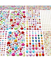 Gnuadz 2774pcs Self Adhesive Rhinestone Stickers Jewels Heart Craft Supplies Bling Gems