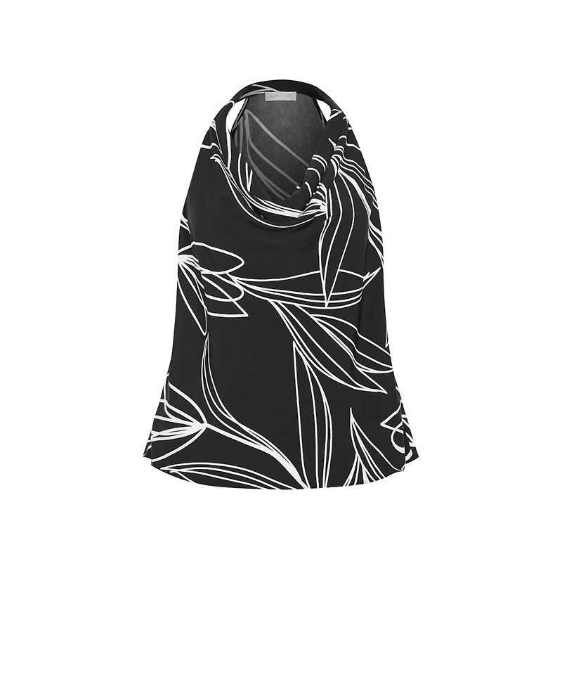 City Chic Plus Shania Bloom Print Cowl Neck Top