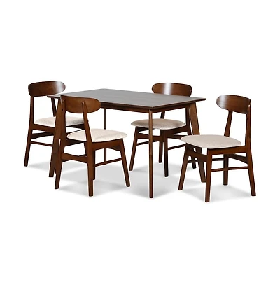 New Classic Furniture Morocco 5-Piece Mid-Century Wood Dining Set