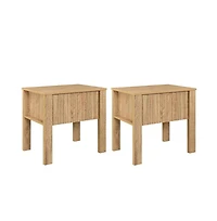 New Classic Furniture Thayer Wood 1-Drawer End Table in (Set of 2)
