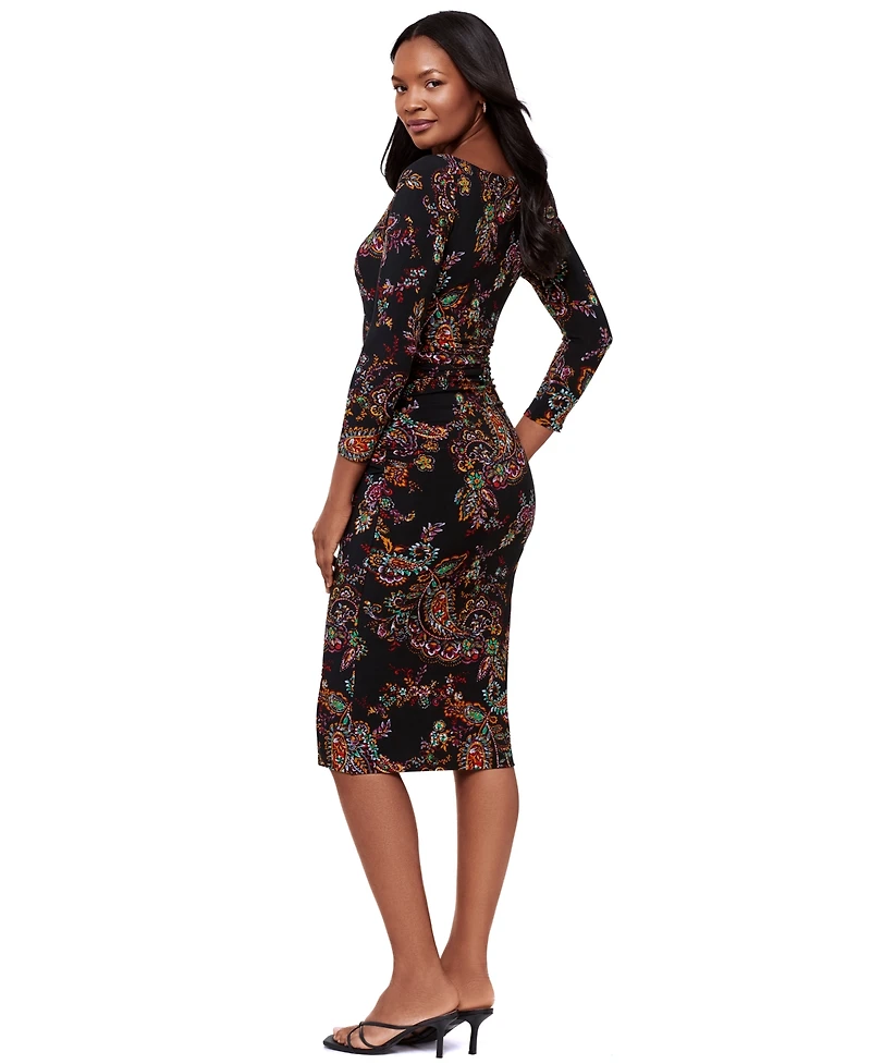 Body by Miraclesuit Women's Boat Neck 3/4-Length Sleeve Dress