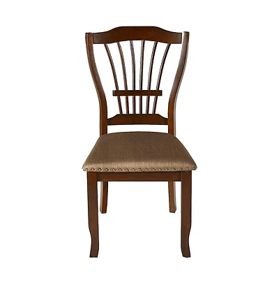 New Classic Furniture Bixby Solid Wood and Polyester Dining Chairs in Espresso