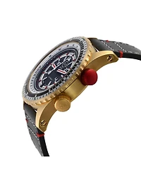 GV2 Men's Contasecondi Swiss Automatic Leather Strap Watch