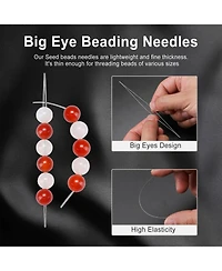 Gnuadz 18 Collapsible Big Eye Seed Beads Set Bottle