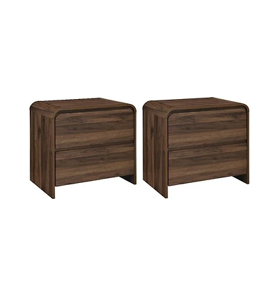 New Classic Furniture Mara Wood 2-Drawer End Table (Set of 2)