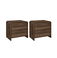 New Classic Furniture Mara Wood 2-Drawer End Table (Set of 2)