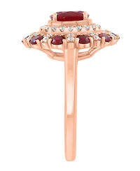 Effy Collection Ruby (1-5/8 ct. t.w.) & Diamond (1/3 ct. t.w.) Ring in 14k Rose Gold