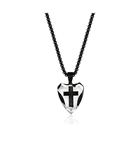 Metallo Stainless Steel, D-c Cross Triangle Necklace
