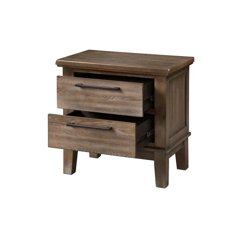 New Classic Furniture Furniture Cagney Solid Wood 2-Drawer Nightstand in Vintage