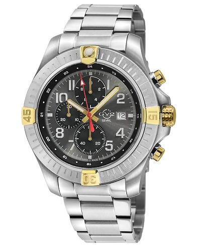GV2 by Gevril Men's T38 Swiss Quartz Bracelet Watch
