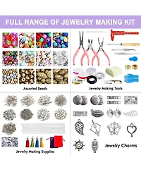 Gnuadz Jewelry Making Kit Beads Wire Findings Bracelet Necklace Earrings Instructions