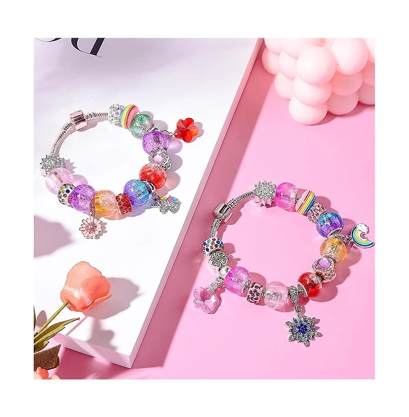 Gnuadz 120pcs Lampwork Spacer Beads Abstract Flower Diy Jewelry Making