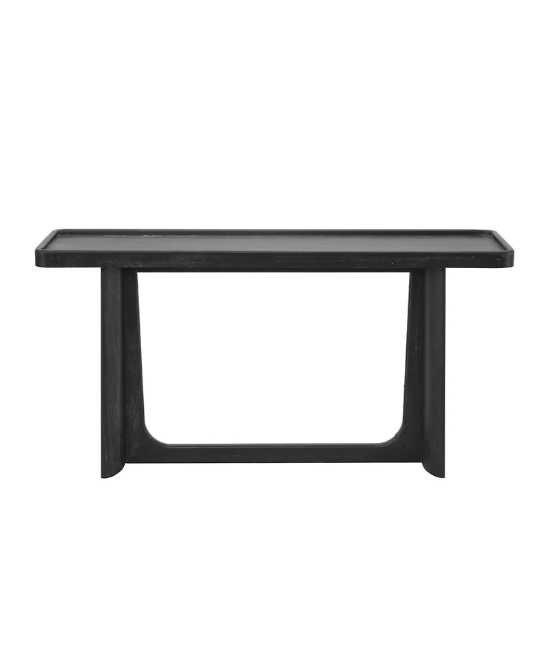 Flynama Farmhouse Console Table Tray Top Solid Wood Frame For Entryway Living Room Sofa Back