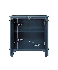 Flynama American Style Hollow Carved 2 Door Accent Cabinet Buffet Sideboard Storage For Entryway