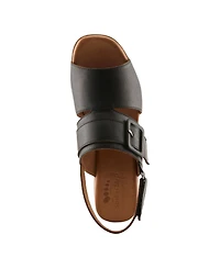 Spring Step Acoliana Women s Leather Sandal with Oversized Buckle and Comfort