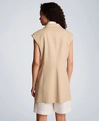 Kenneth Cole Women's Sleeveless Button Front Vest