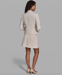 Karl Lagerfeld Paris Women's Cropped Notch Lapel Jacket